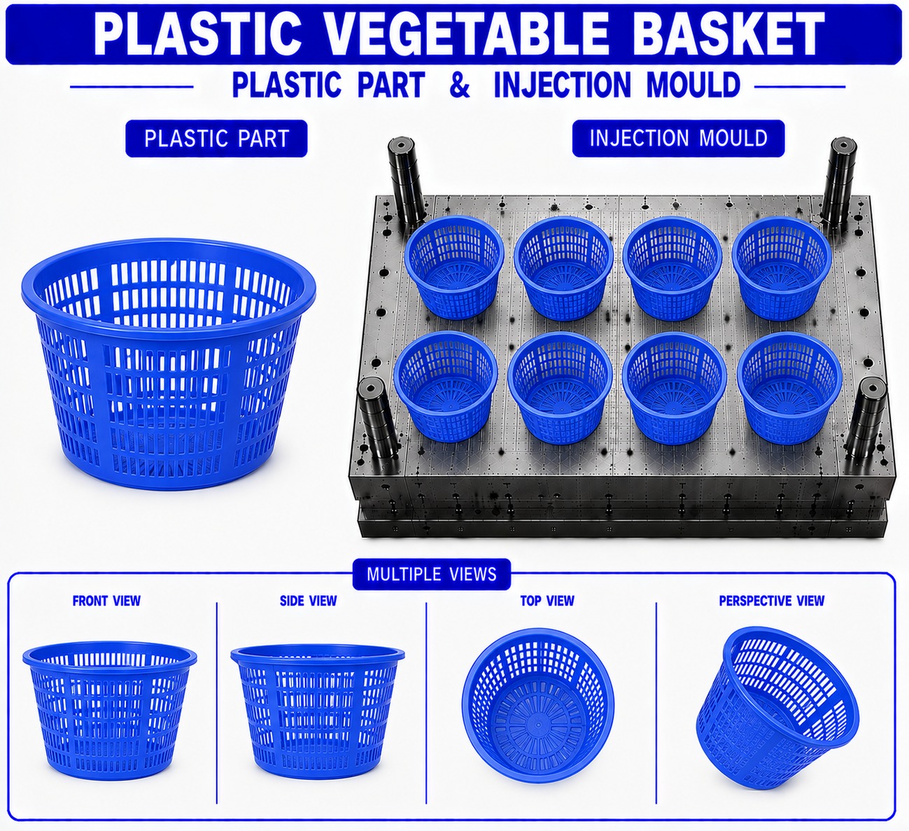 Plastic Vegetable Basket Mould and Moulding Service